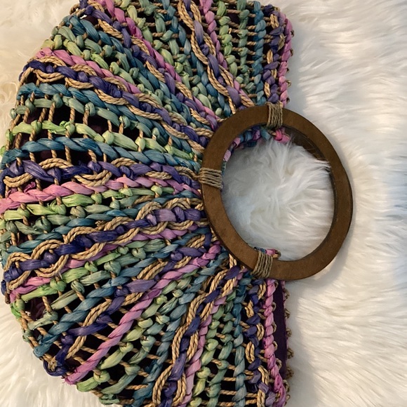 CAPPELLI straworld lg., bright, multicolor purse or tote bag. $29 - Picture 7 of 12